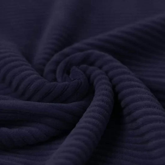 Navy - Big Knitted Corduroy Jersey