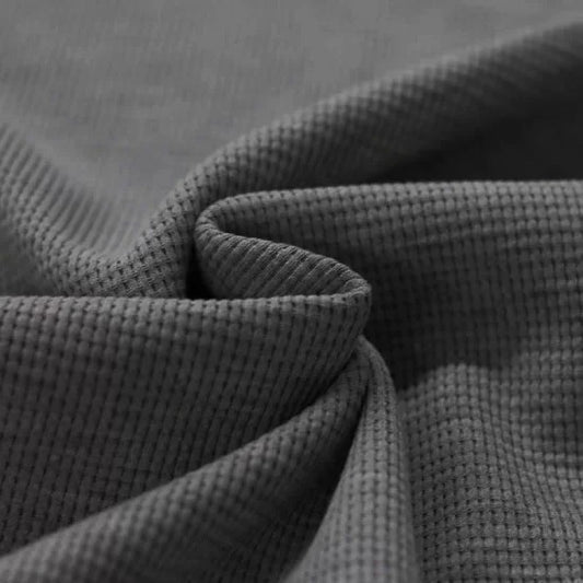 Dark Grey Melange - Waffle Knit