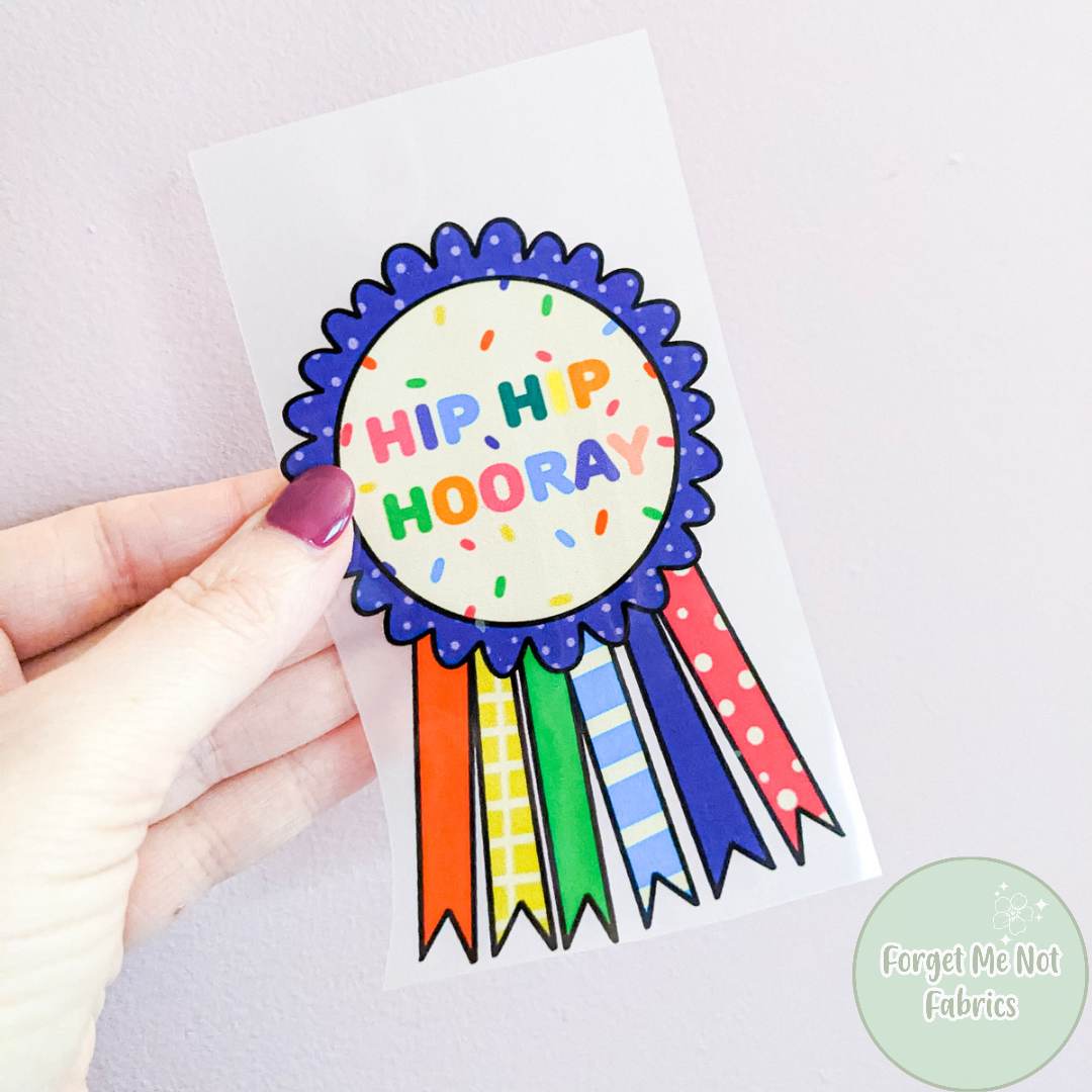 Hip Hooray Birthday Badge- Transfer